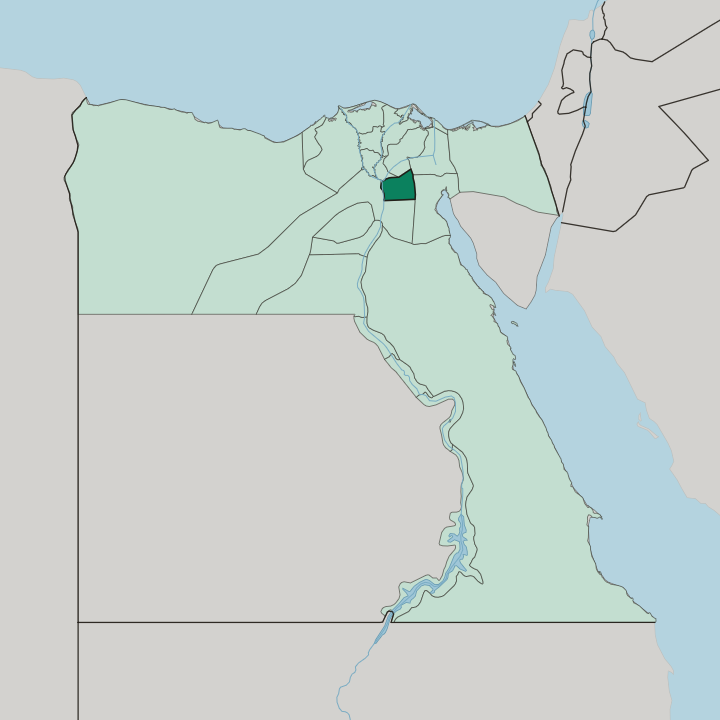 Map showing Cairo Governorate — In Egypt