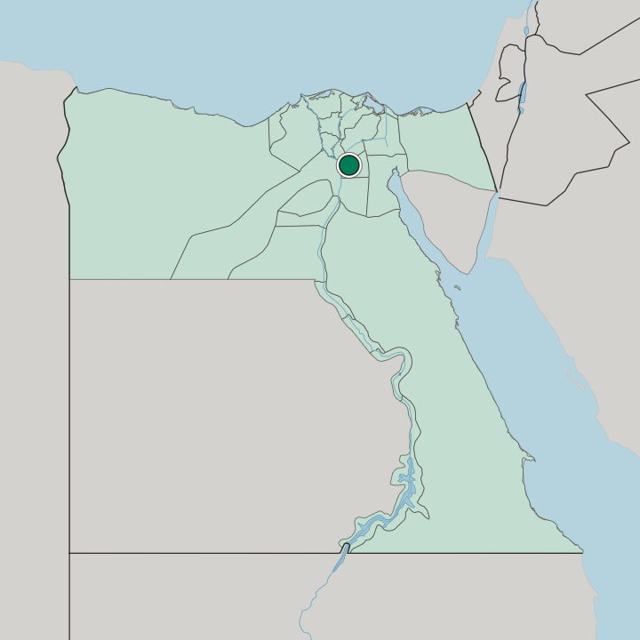 Map showing New Cairo — In Egypt
