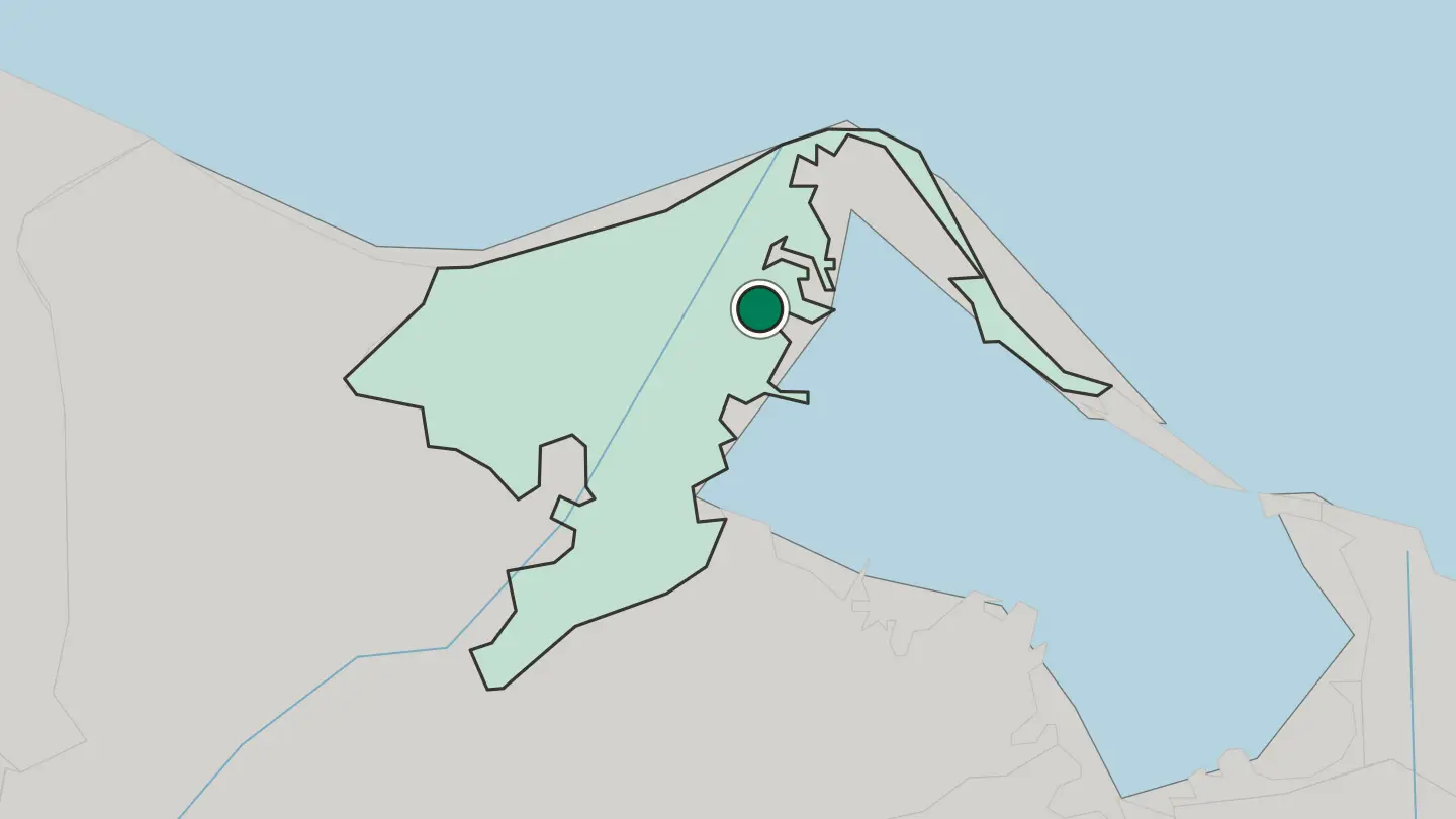 Map of Damietta in Egypt