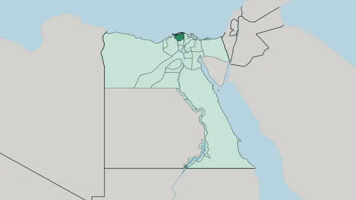 Map of Kafr ash Shaykh in Egypt
