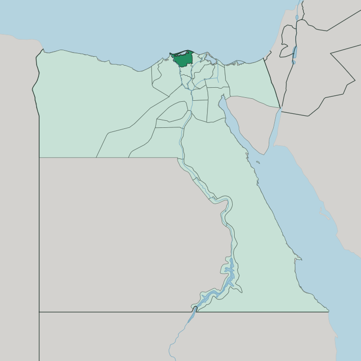 Map showing Kafr ash Shaykh — In Egypt