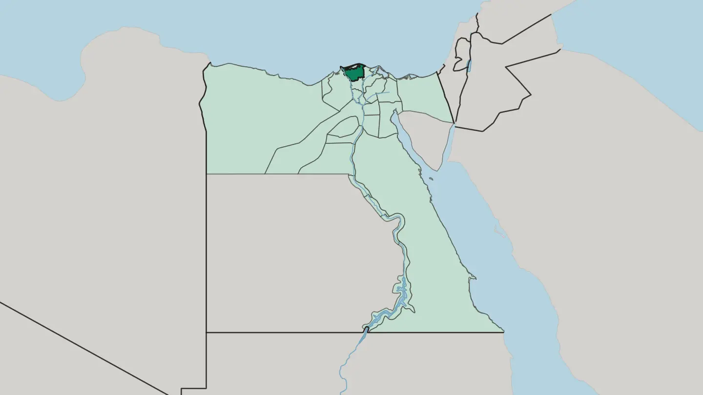 Map of Kafr ash Shaykh in Egypt