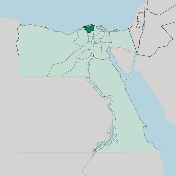 Map showing Kafr ash Shaykh — In Egypt