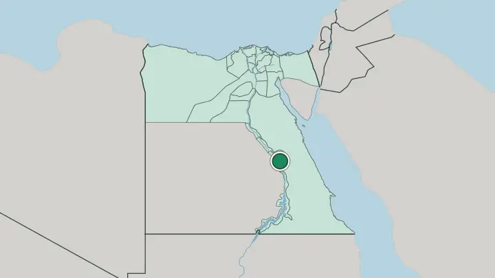 Map of Luxor in Egypt