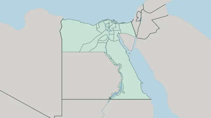 Map of Luxor in Egypt