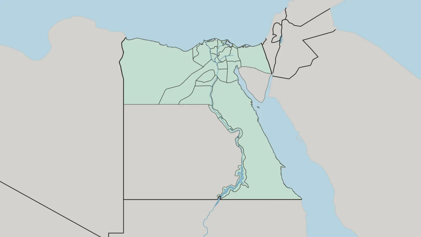 Map of Luxor in Egypt