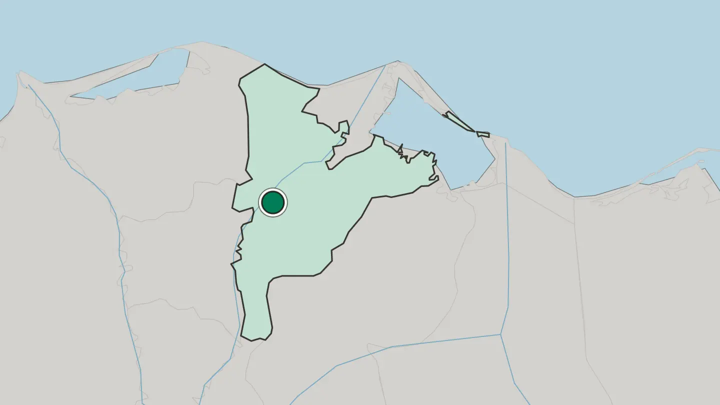 Map of Al Mansurah in Egypt