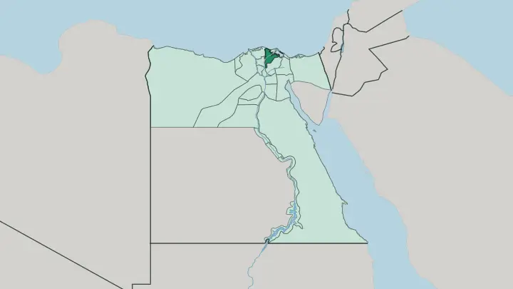 Map of Muḩāfaz̧at ad Daqahlīyah in Egypt