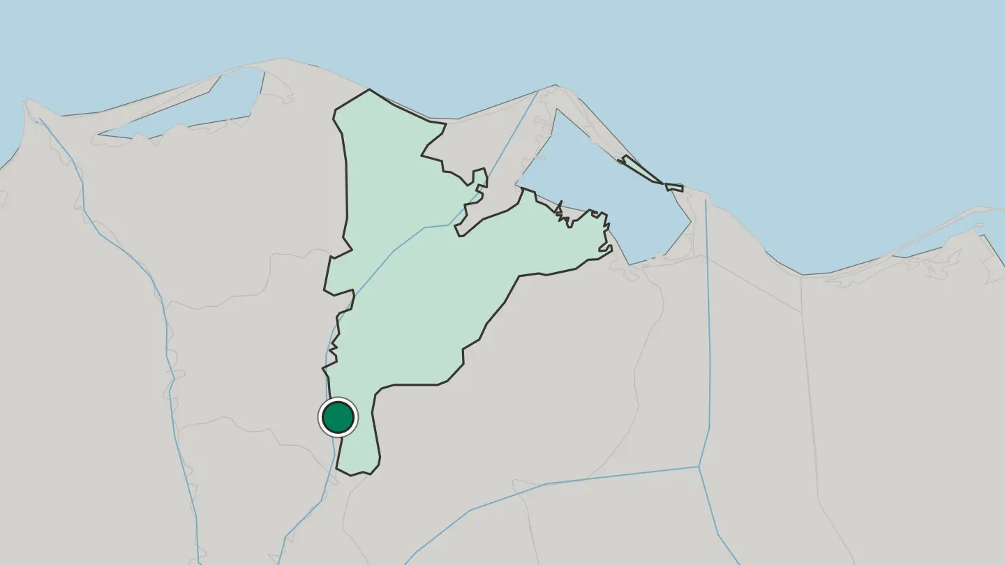 Map of Mīt Ghamr in Egypt