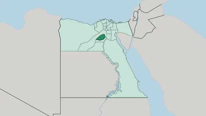 Map of Muḩāfaz̧at al Fayyūm in Egypt