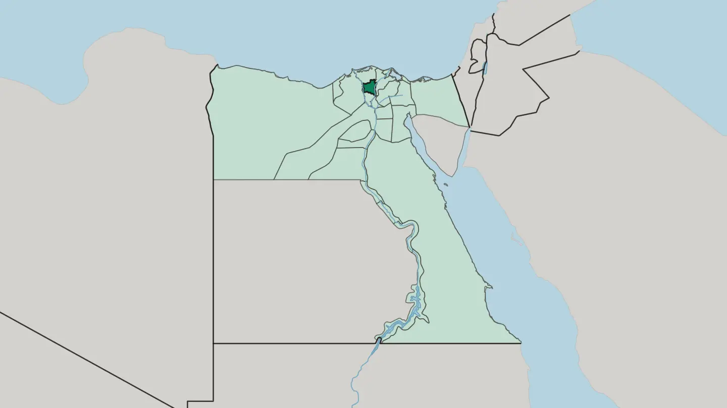 Map of Muḩāfaz̧at al Gharbīyah in Egypt