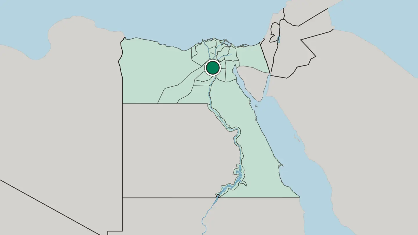 Map of 6th of October City in Egypt