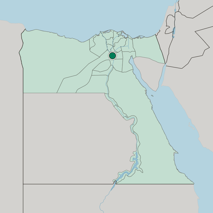 Map showing Ad Duqqī — In Egypt