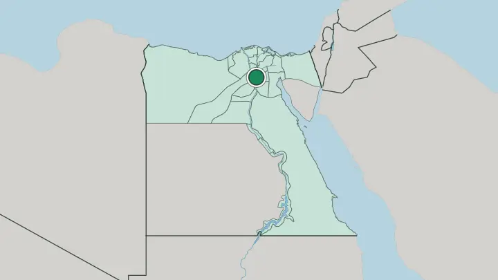 Map of Giza in Egypt