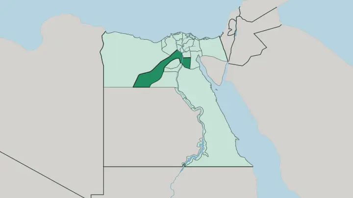 Map of Muḩāfaz̧at al Jīzah in Egypt