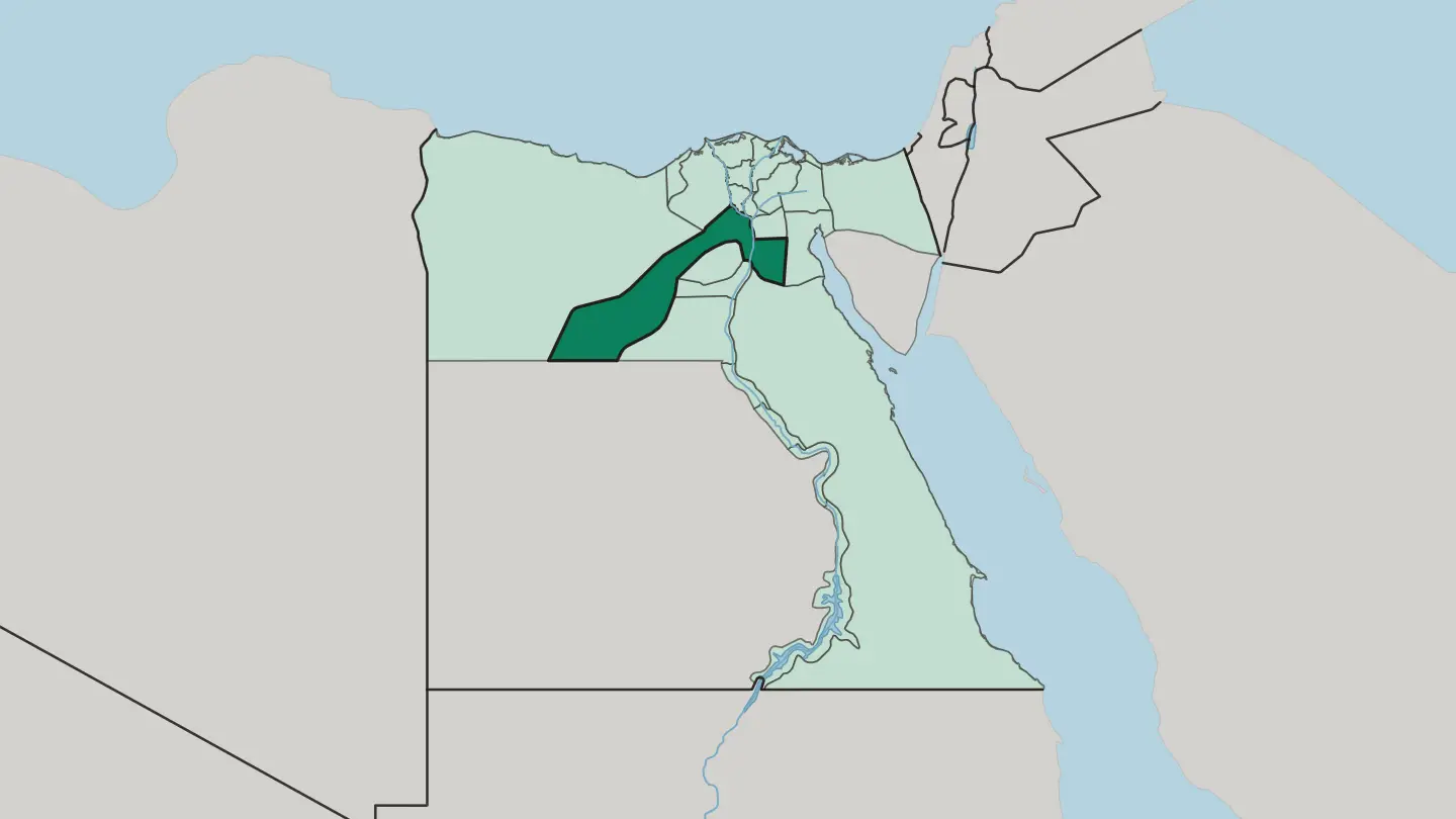 Map of Muḩāfaz̧at al Jīzah in Egypt