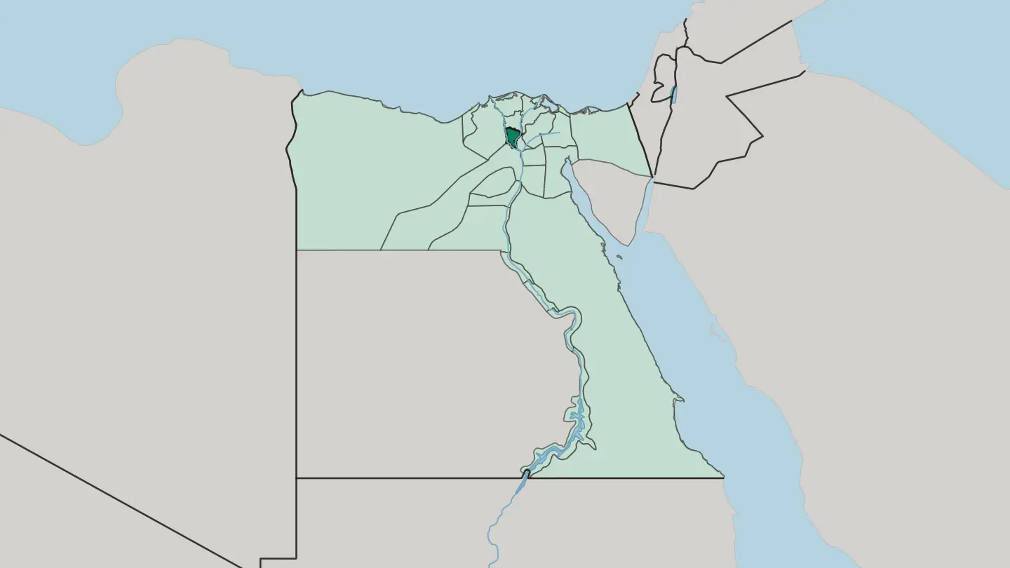 Map of Muḩāfaz̧at al Minūfīyah in Egypt
