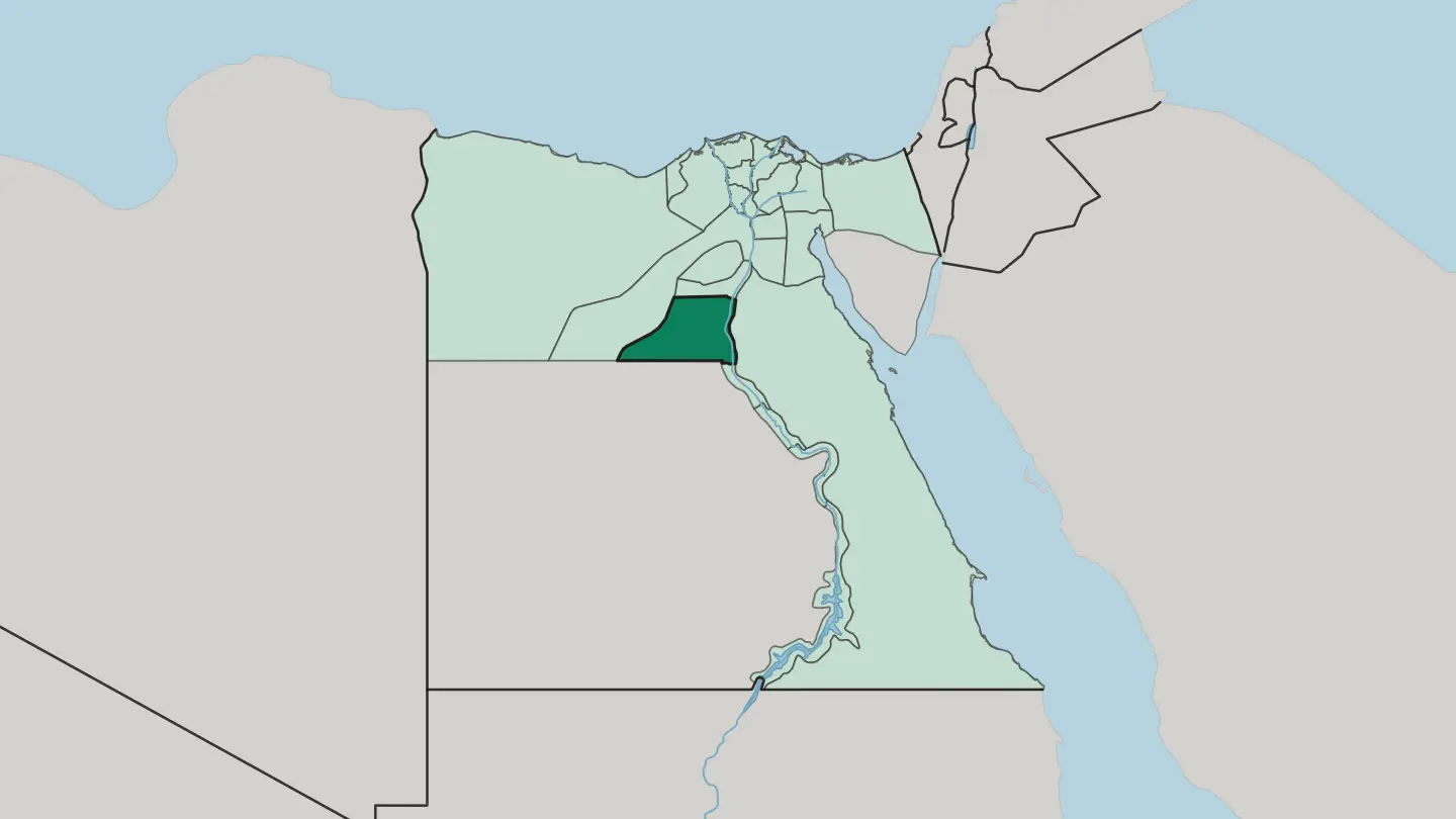 Map of Muḩāfaz̧at al Minyā in Egypt