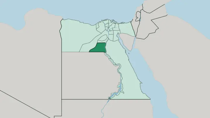Map of Muḩāfaz̧at al Minyā in Egypt