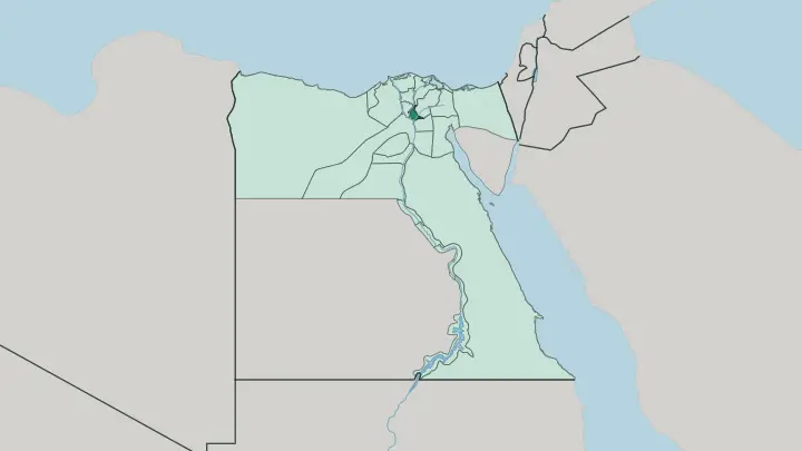 Map of Muḩāfaz̧at al Qalyūbīyah in Egypt