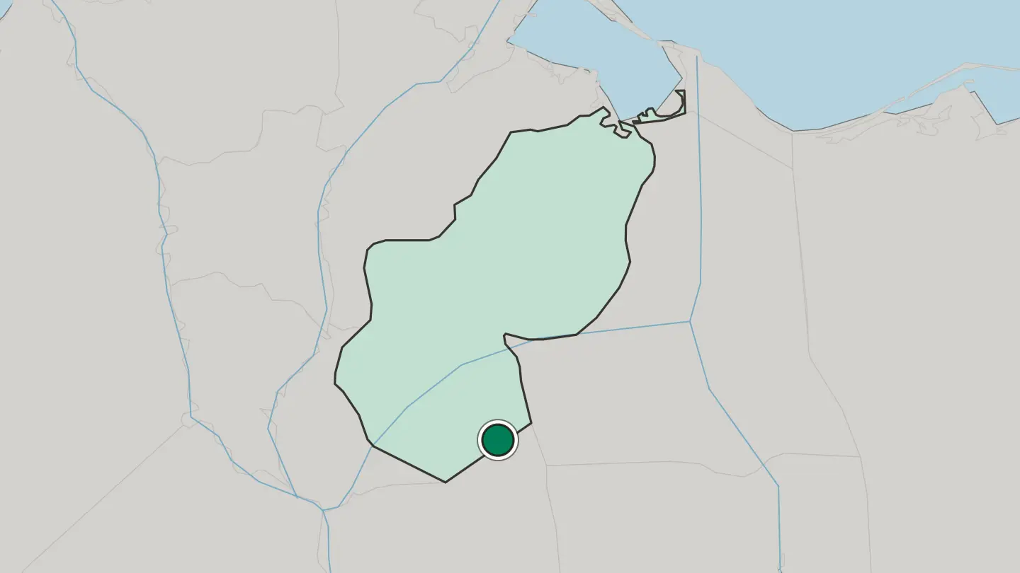 Map of Al ‘Āshir min Ramaḑān in Egypt