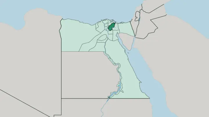 Map of Muḩāfaz̧at ash Sharqīyah in Egypt