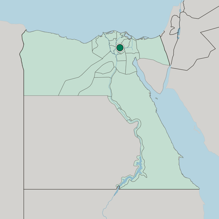 Map showing Zagazig — In Egypt
