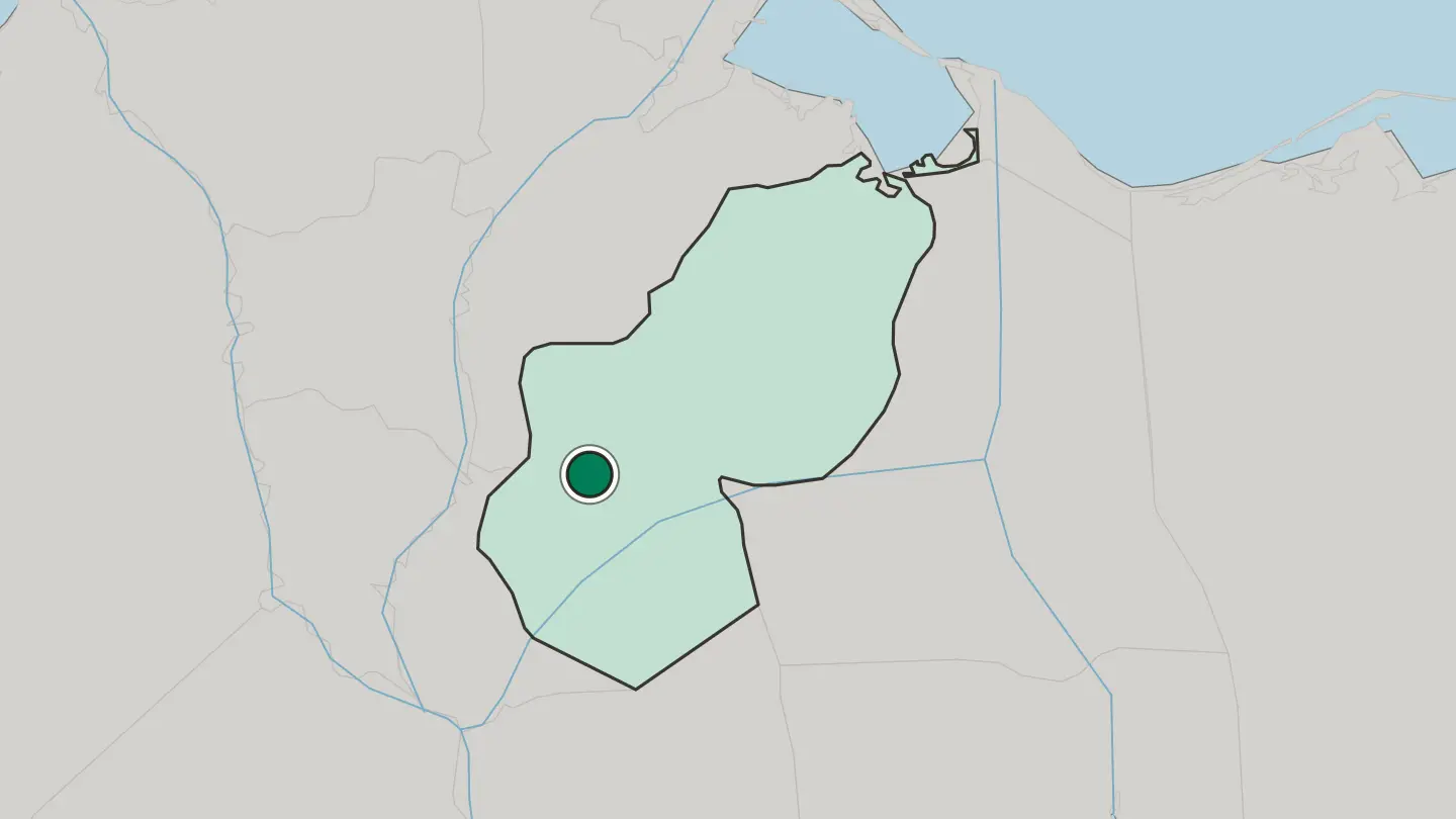 Map of Zagazig in Egypt
