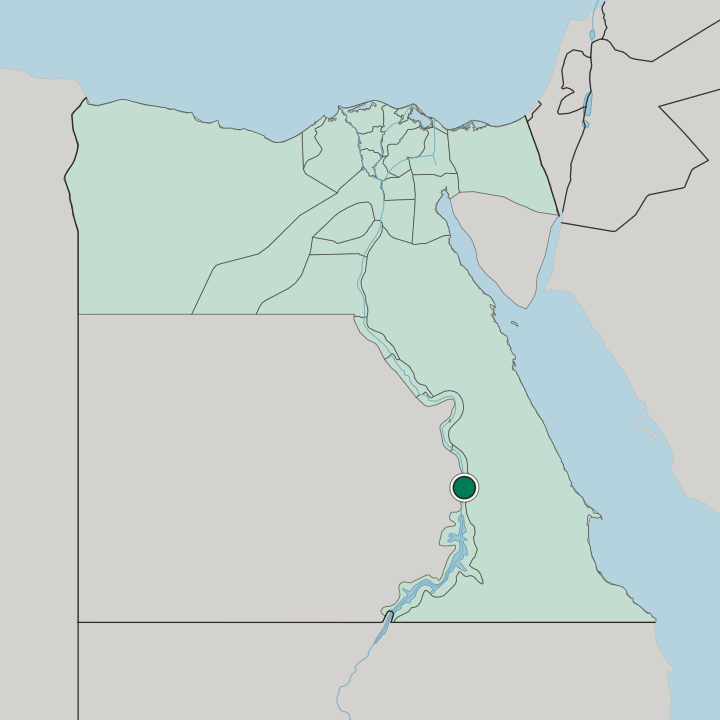 Map showing Kom Ombo — In Egypt