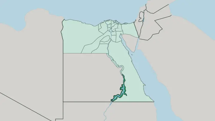 Map of Muḩāfaz̧at Aswān in Egypt