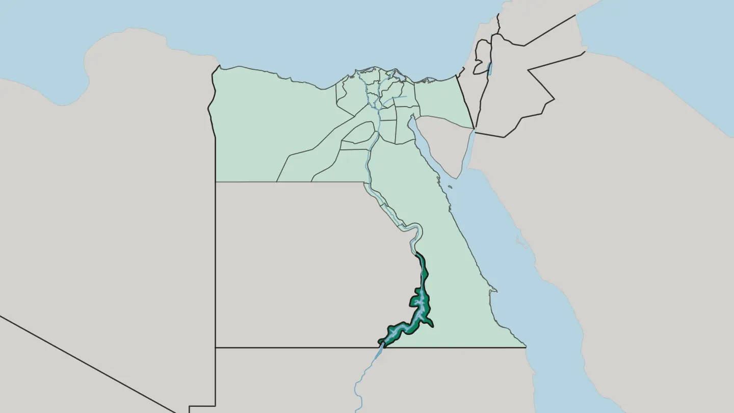 Map of Muḩāfaz̧at Aswān in Egypt