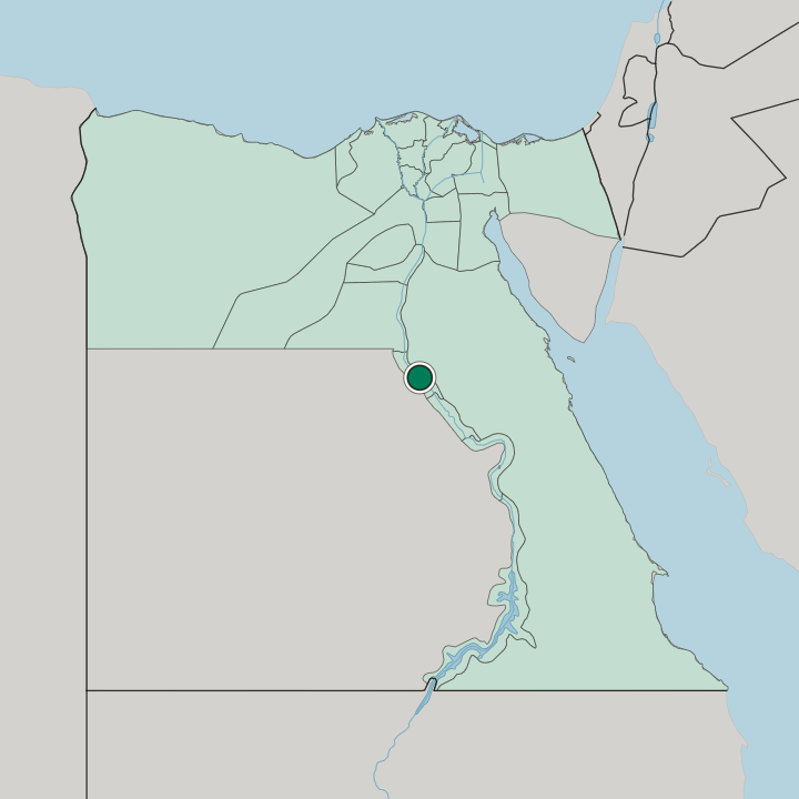 Map showing Assiut — In Egypt