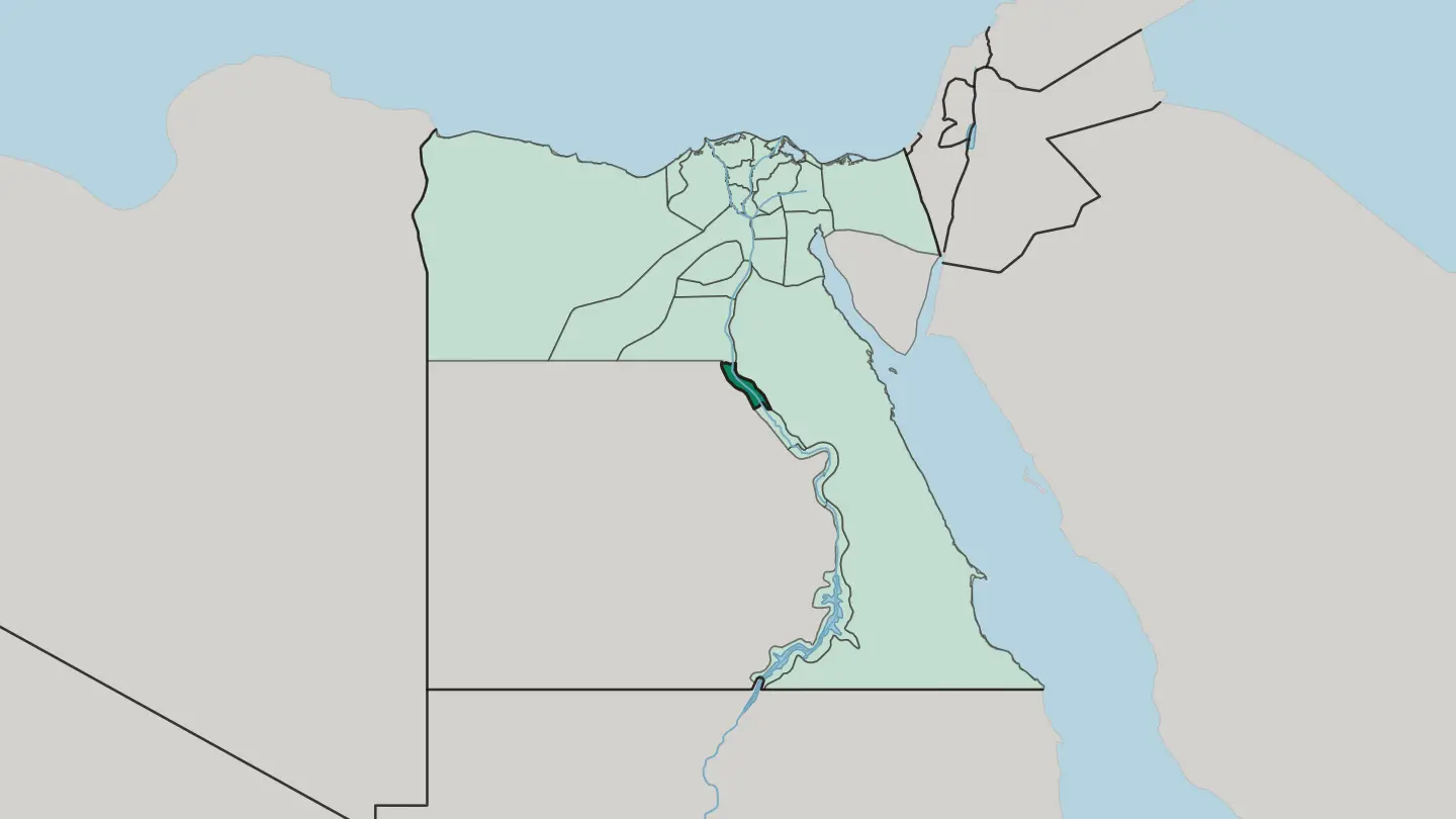 Map of Muḩāfaz̧at Asyūţ in Egypt
