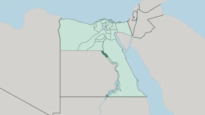 Map of Muḩāfaz̧at Asyūţ in Egypt