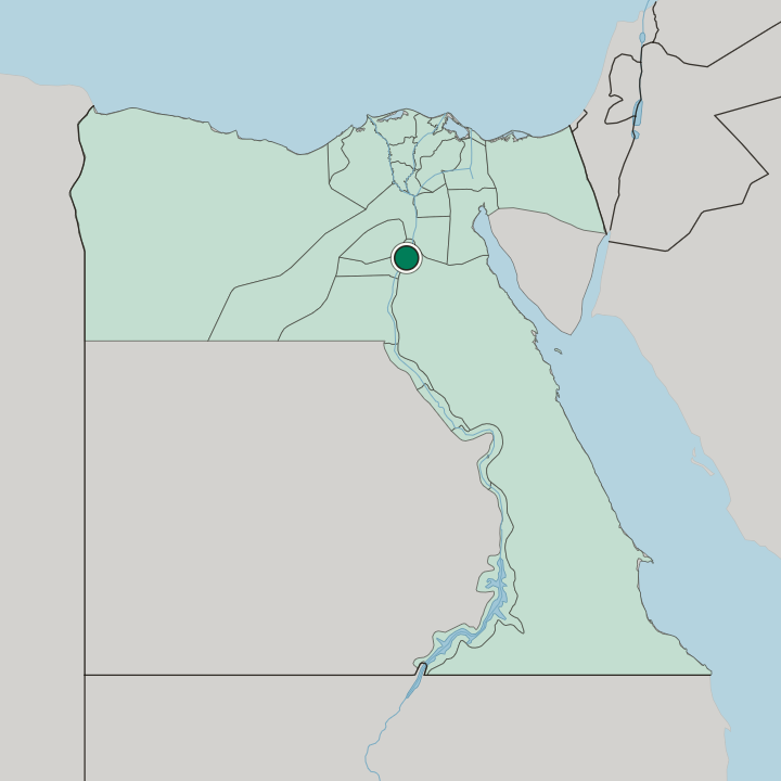 Map showing Banī Suwayf — In Egypt