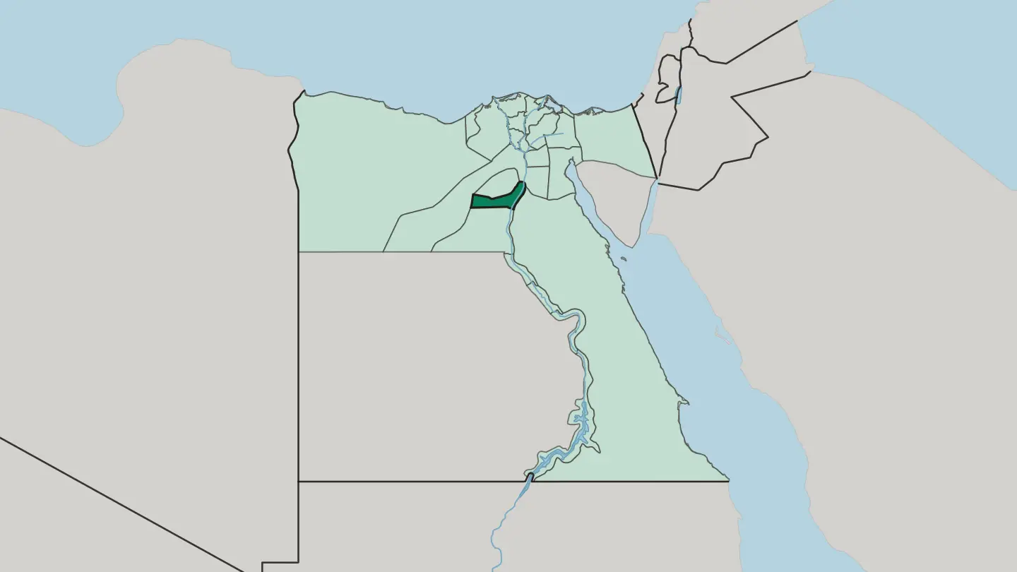 Map of Muḩāfaz̧at Banī Suwayf in Egypt
