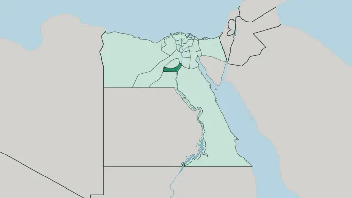 Map of Muḩāfaz̧at Banī Suwayf in Egypt