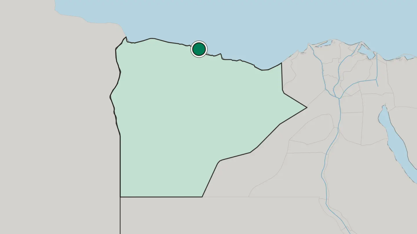 Map of Marsá Maţrūḩ in Egypt