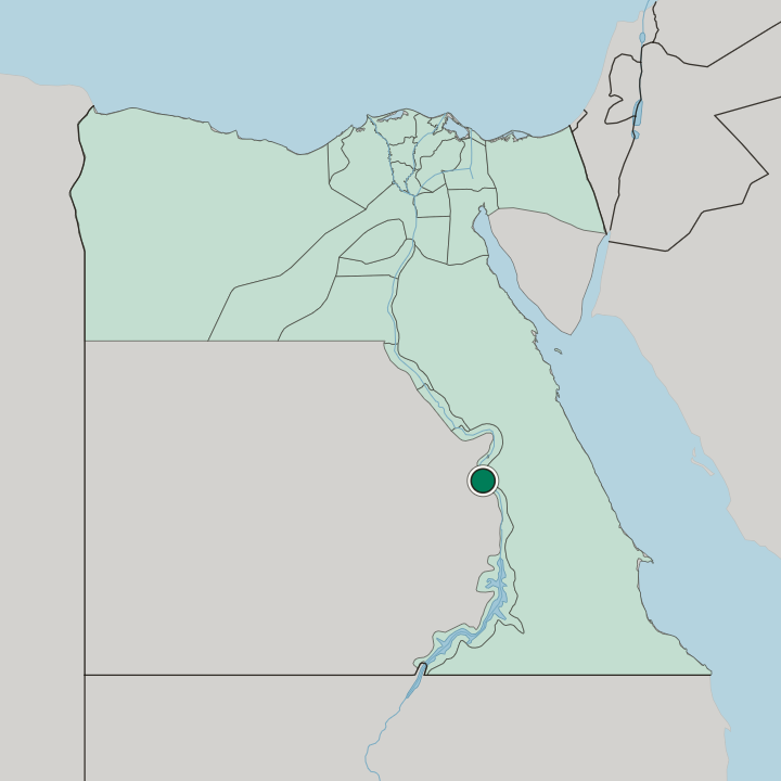 Map showing Esna — In Egypt