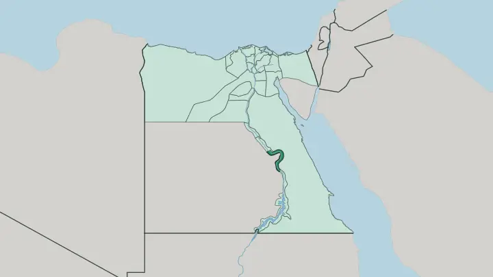 Map of Muḩāfaz̧at Qinā in Egypt