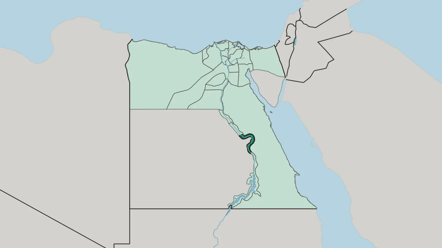 Map of Muḩāfaz̧at Qinā in Egypt