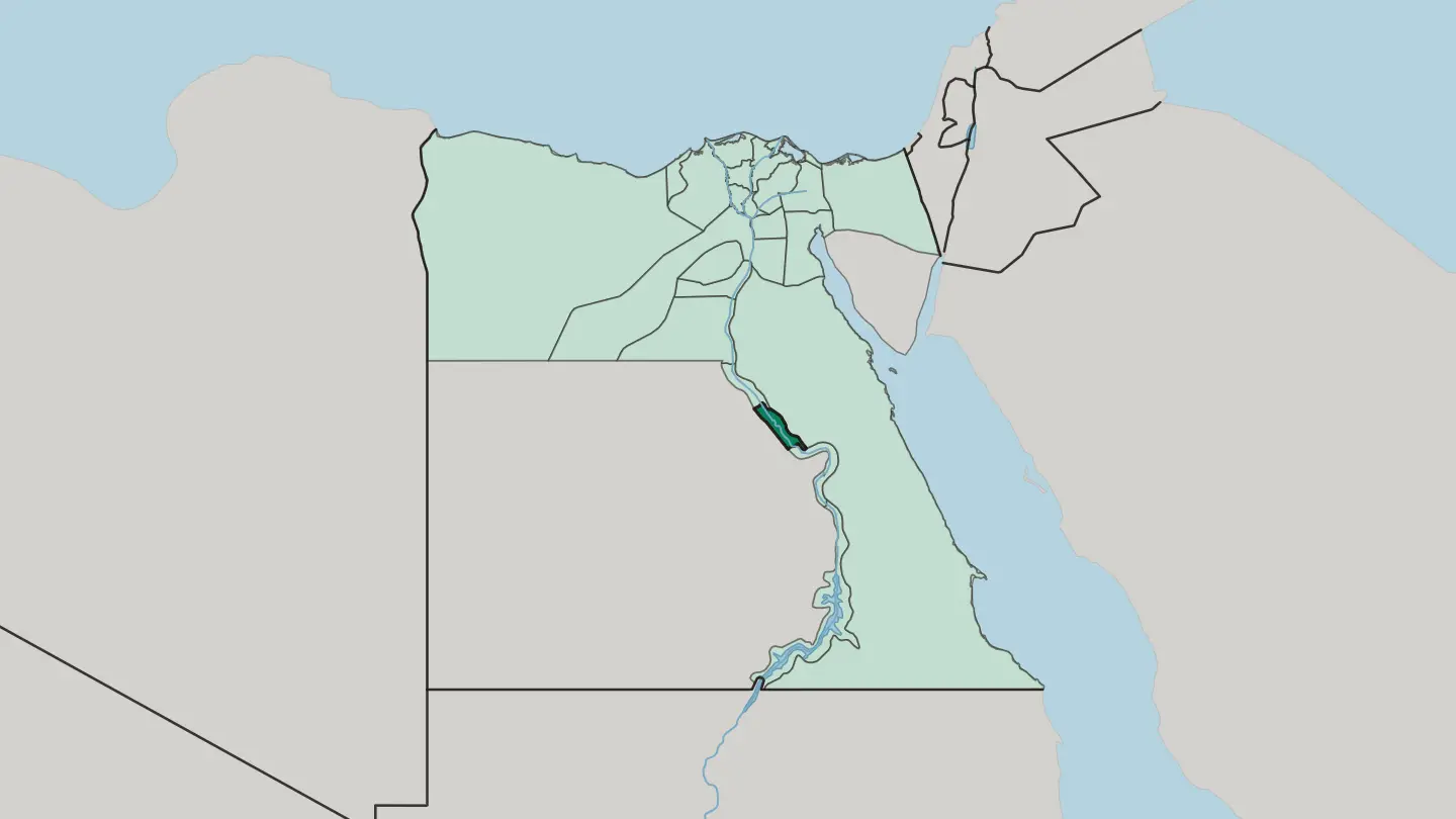 Map of Muḩāfaz̧at Sūhāj in Egypt