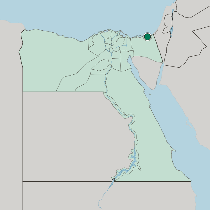 Map showing Arīsh — In Egypt