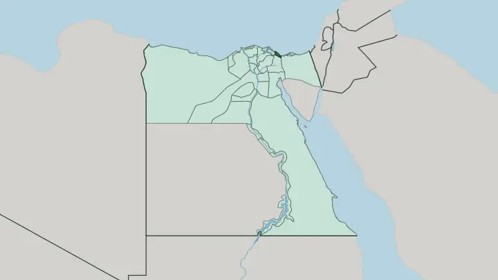 Map of Port Said in Egypt