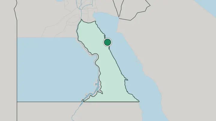 Map of Hurghada in Egypt