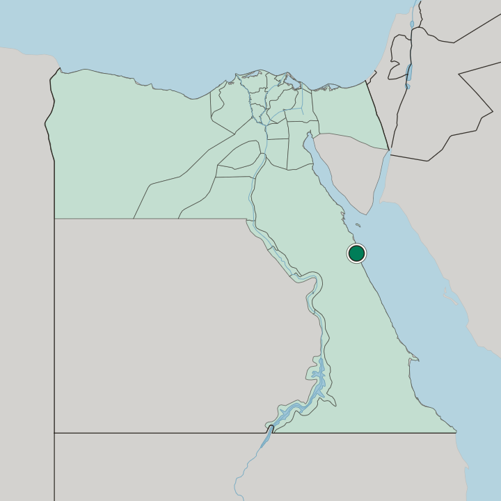 Map showing Safaga — In Egypt