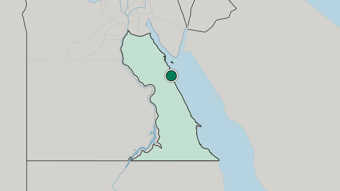 Map of Safaga in Egypt
