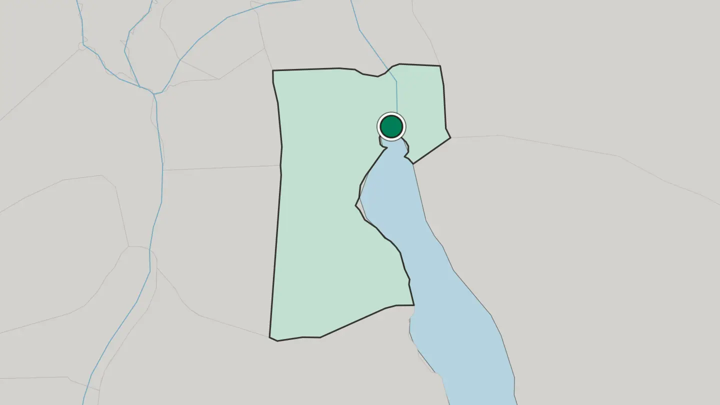 Map of Suez in Egypt
