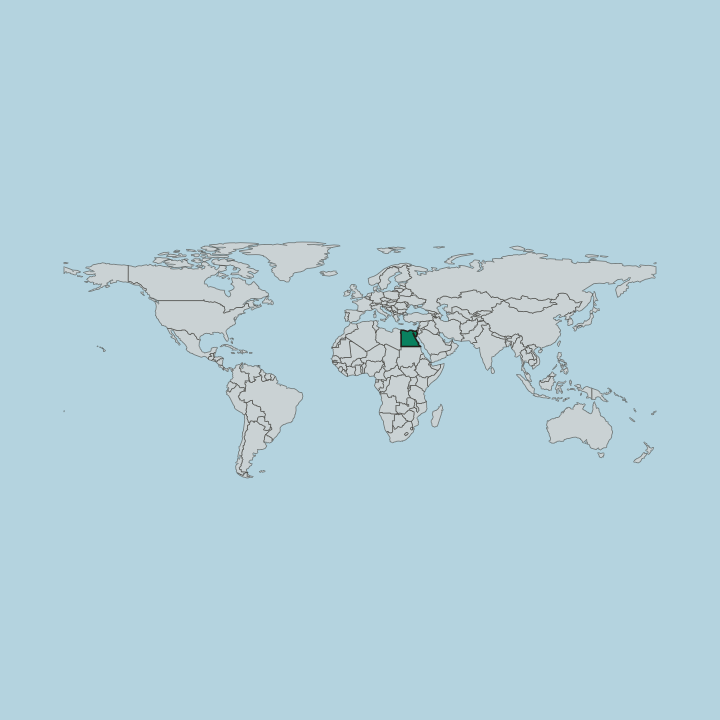 Map showing Egypt — Worldwide