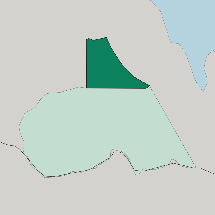 Map showing Anseba Region — In Eritrea